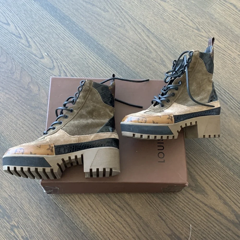 LOUIS VUITTON LAUREATE PLATFORM DESERT BOOT 36.5 - Picture 7 of 10